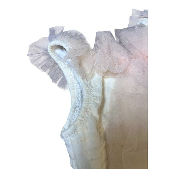 Sequin Glam Romper 3M Pink Tulle Western Boho Hippie Feminine Festive Holiday - Picture 4 of 10